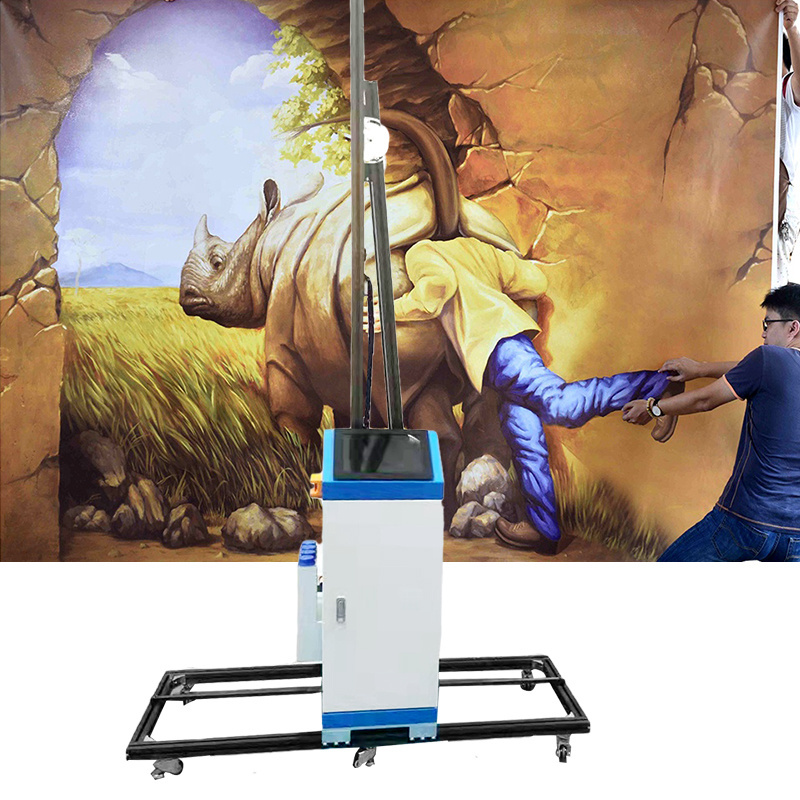 high speed Wall pen inkjet printer with dx7 Printhead 2pcs for TV background advertising graffiti Wall Printing Machinery