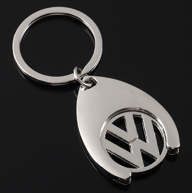 Custom Brand Zinc Alloy Car Keychain B Audi Benz Car Logo Metal Key Ring For Advertising