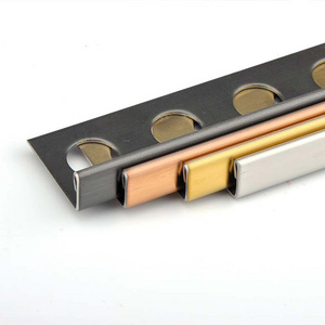 L Shape Ceramic Tile Edge Trim Protect Customized 201 304 Stainless Steel Tile Wall Trim