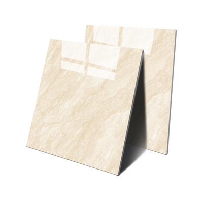 Wholesale Modern Beige Marble Look Polished Glazed Glossy Porcelain Flooring Tiles 600x600 For House Living Room