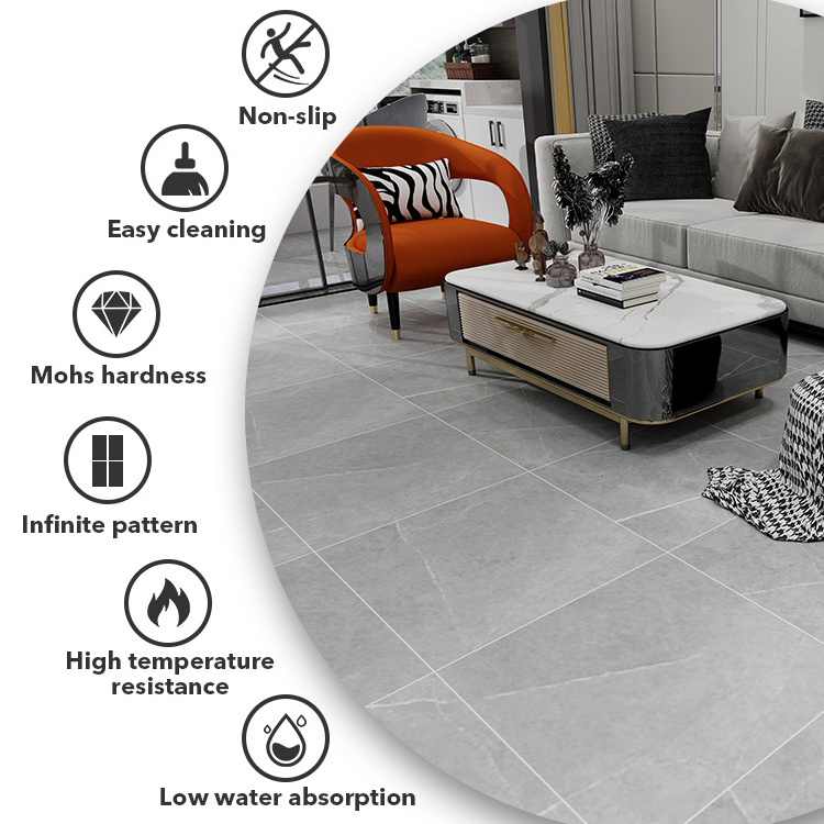 Foshan 60*60 Non-slip Rustic Ceramics Floor Gray Glazed Antique Porcelain Floor Tile