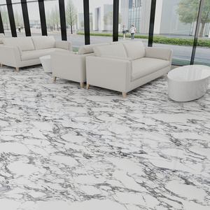 Luxury Color Light Black And White Mixed Floor Interior Porcelain Tiles Wave Marble Look Floor Tile 600x1200mm