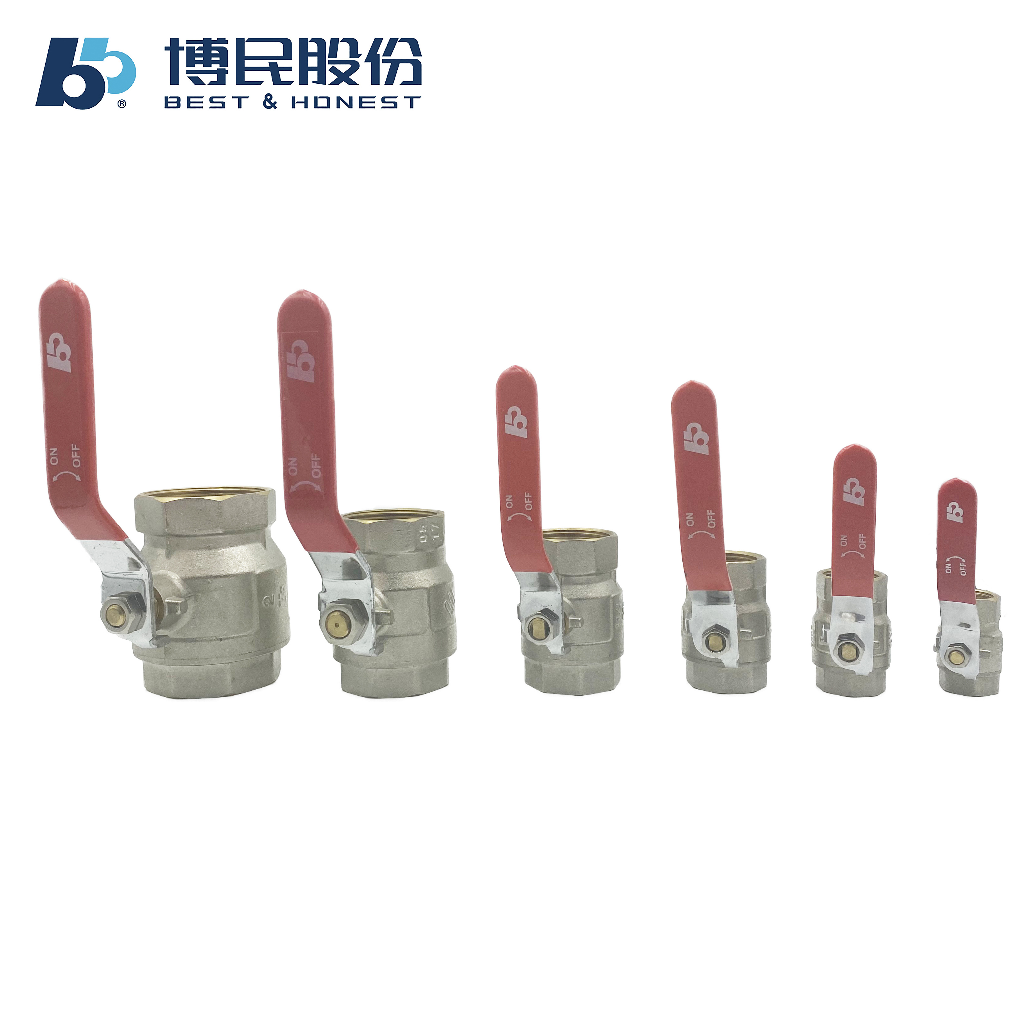 Manufacture ball valve threaded brass water cw617n ball valve with level handle 1/2 inch - 4 inch FF/ brass ball valve