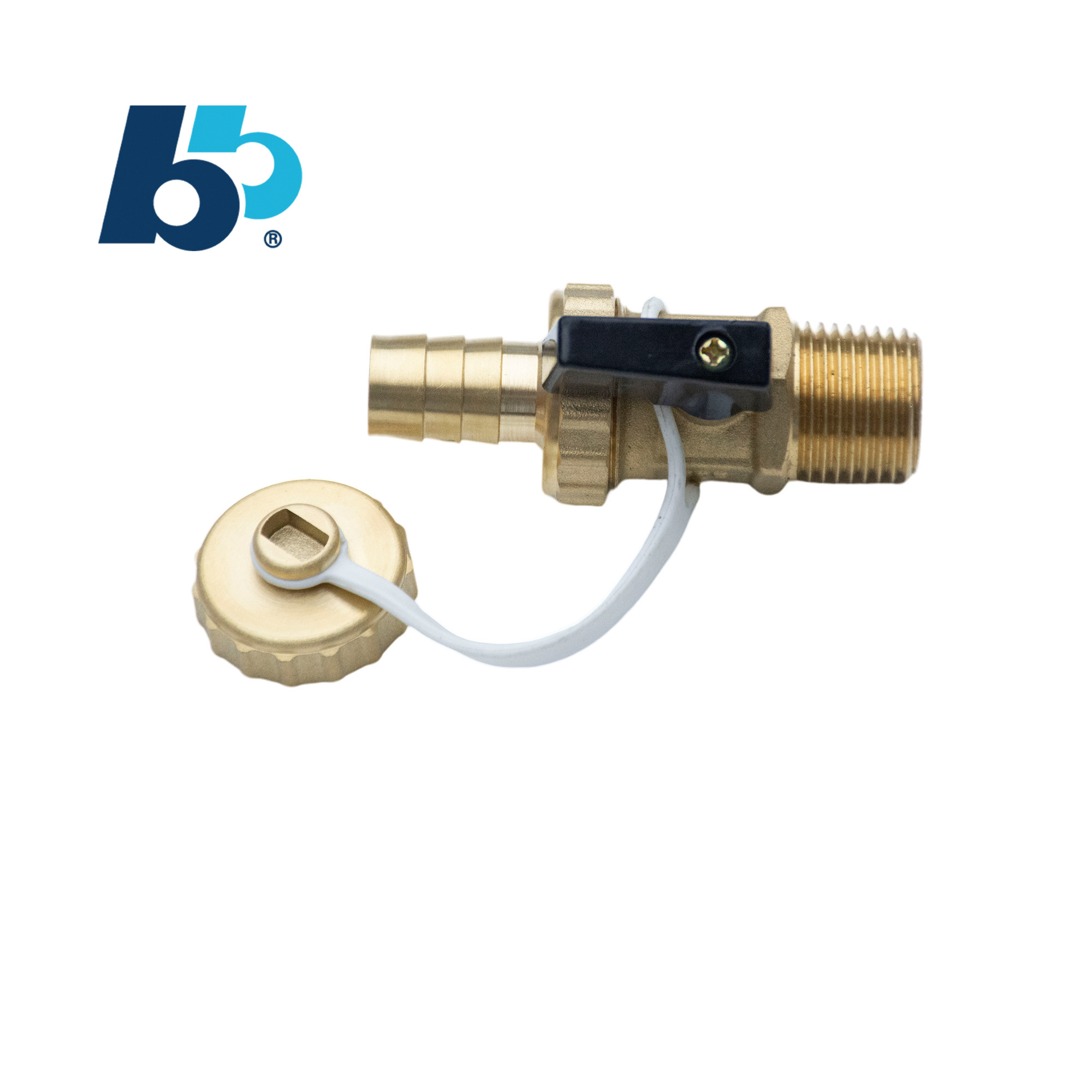 BH Classical Design 1/2 - 2 inch Brass Single Wing Handle Fill And Drain Valve With Cap For Water