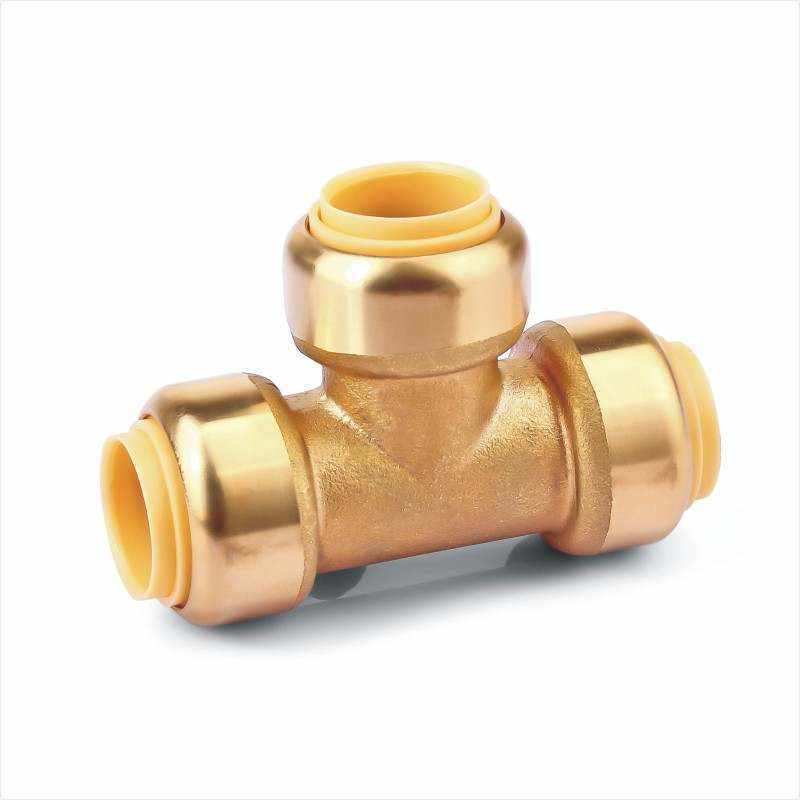 BH Lead free brass push fit fittings for pex pipe copper pipe/3 way push fitting/ three way push fitting