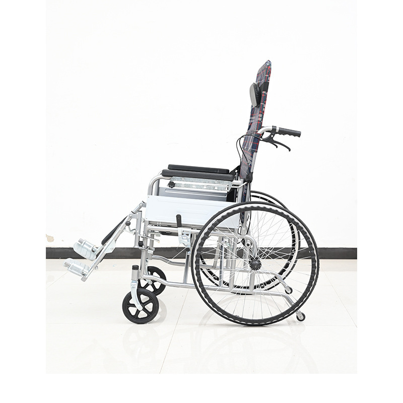 Hydraulic Hand Push Reclining Elderly Mobility Aid Wheelchair