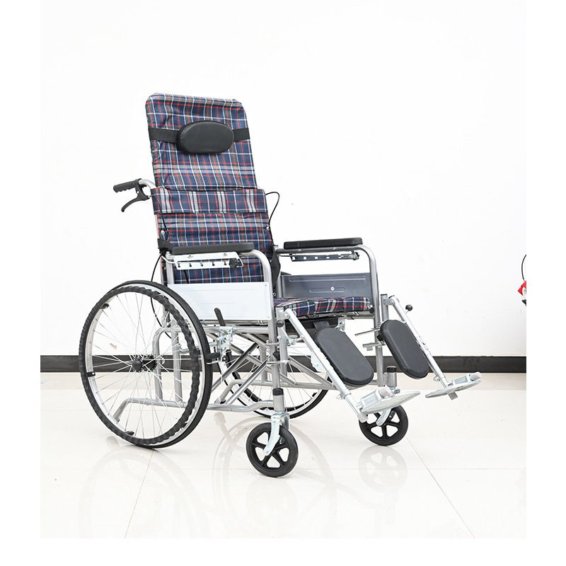 Hydraulic Hand Push Reclining Elderly Mobility Aid Wheelchair