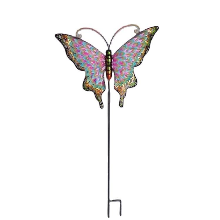 Unique Style Garden decoration Metal Butterfly Shape Decorative Garden Stake