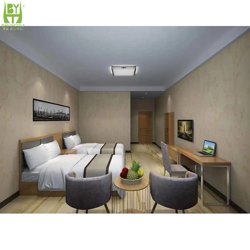 Ramada wyndham hotel guest room furniture commercial hotel bedroom furniture set wholesale