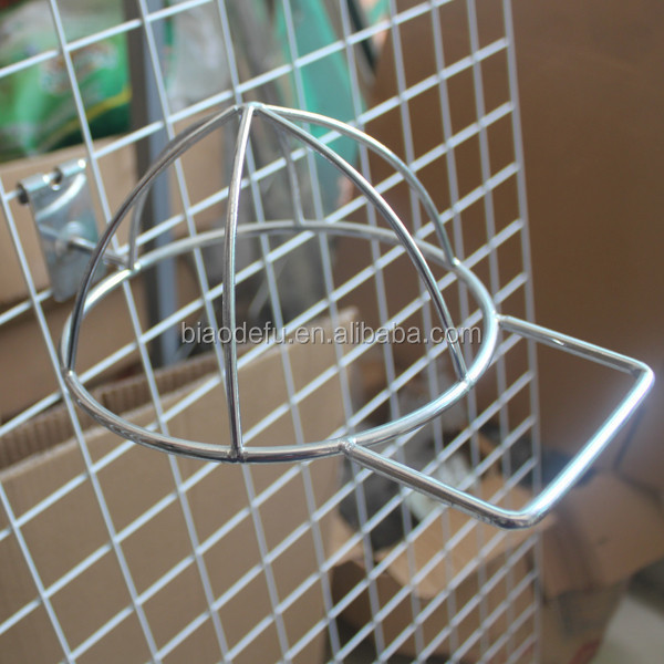 Metal Wire Chrome Plating Hat Display Rack for Grid Wall