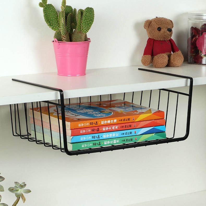 Hanging Sliding Metal Baskets Under Shelf Storage Basket