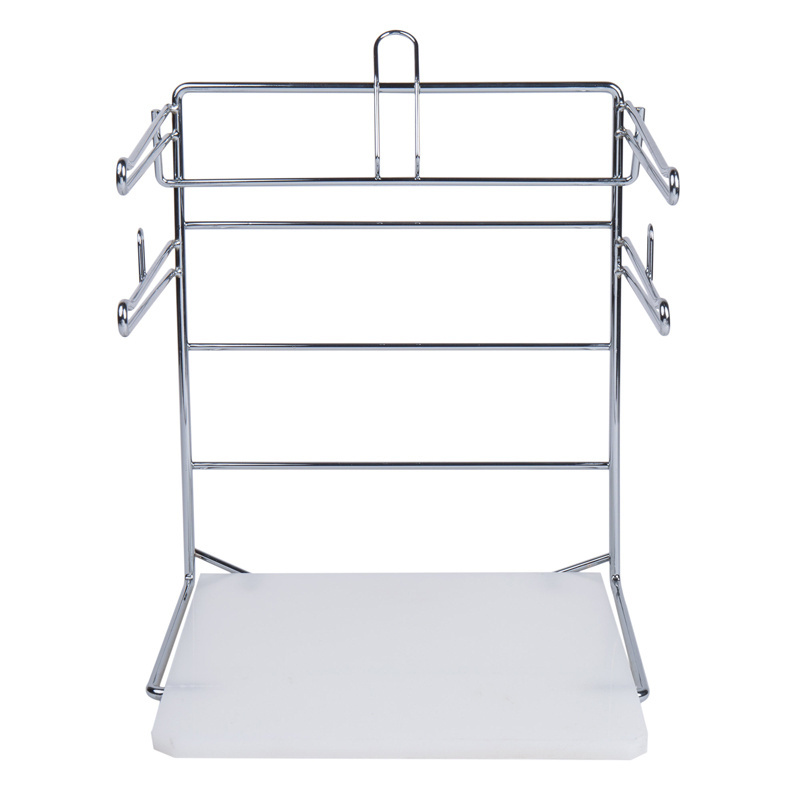 Shopping Bag Stand Chrome T-Shirt Bag Rack / Stand with Bag Hook