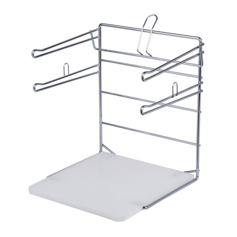 Shopping Bag Stand Chrome T-Shirt Bag Rack / Stand with Bag Hook