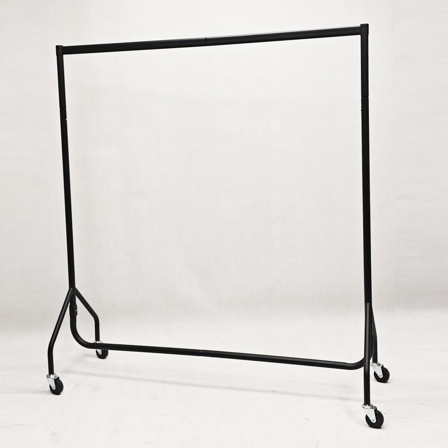 Black Garment Rack Simple Clothing rack with Extensions Rail