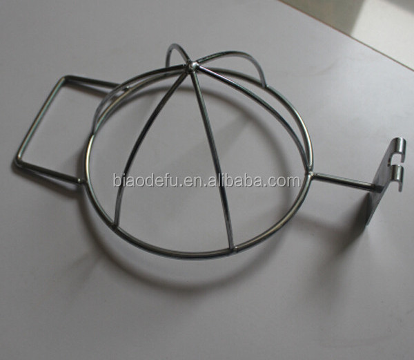 Metal Wire Chrome Plating Hat Display Rack for Grid Wall