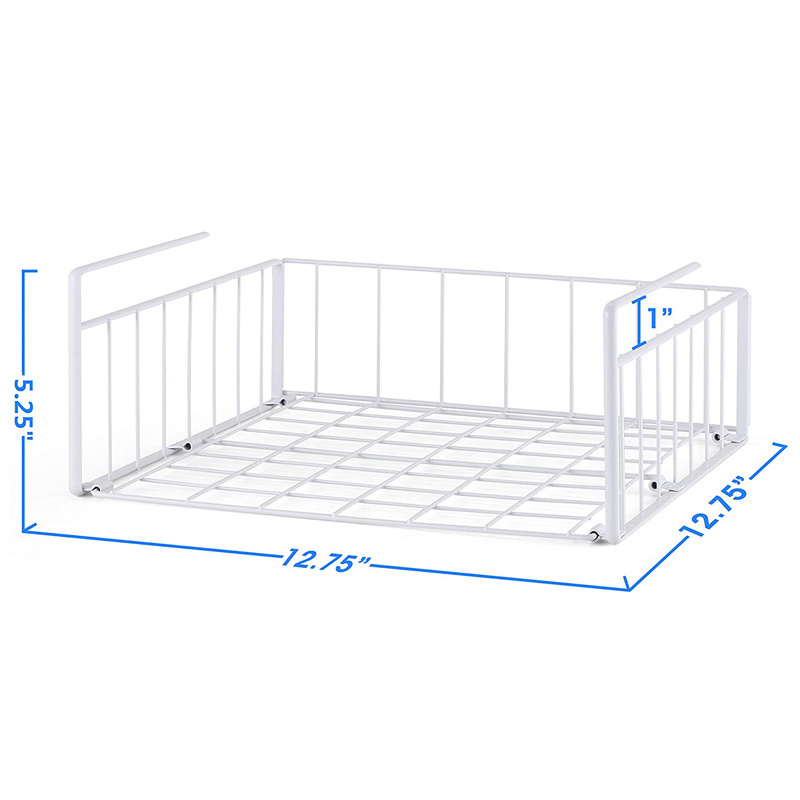 Under Shelf Basket Wire Rack Hanging Basket Slides Under Shelves for Home Storage Under Cabinet Baskets Pantry Organizer