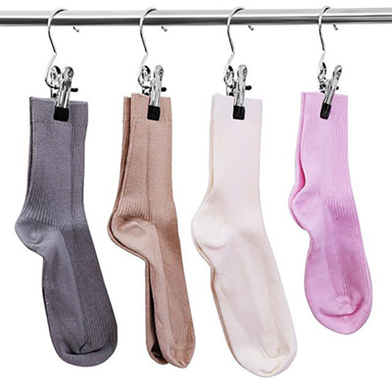 Laundry Hanging Hooks with Clips Boot Hanger Heavy Duty Clothes Pins Sock Hanger