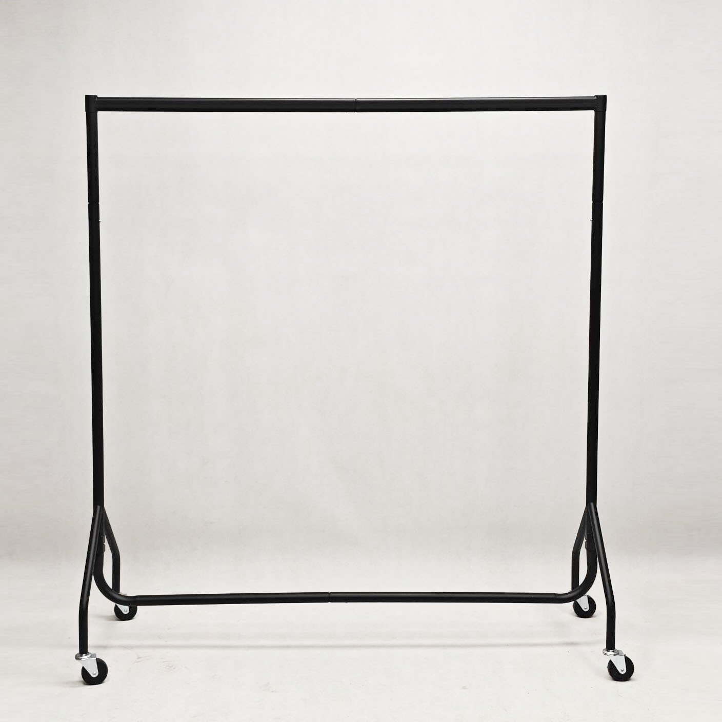 Black Garment Rack Simple Clothing rack with Extensions Rail