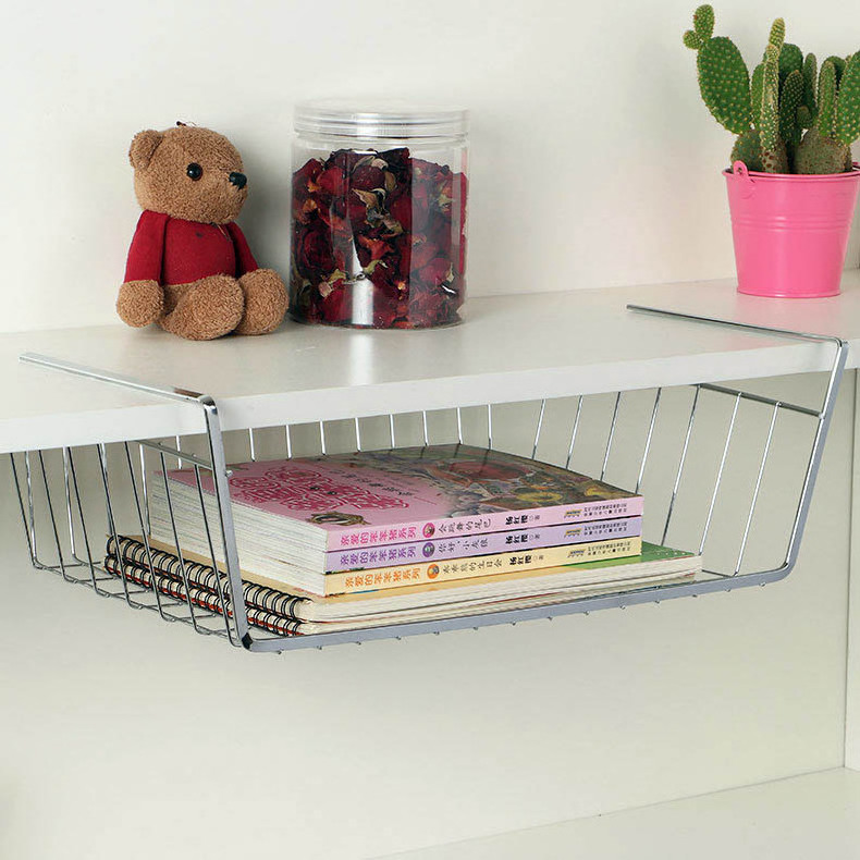 Hanging Sliding Metal Baskets Under Shelf Storage Basket