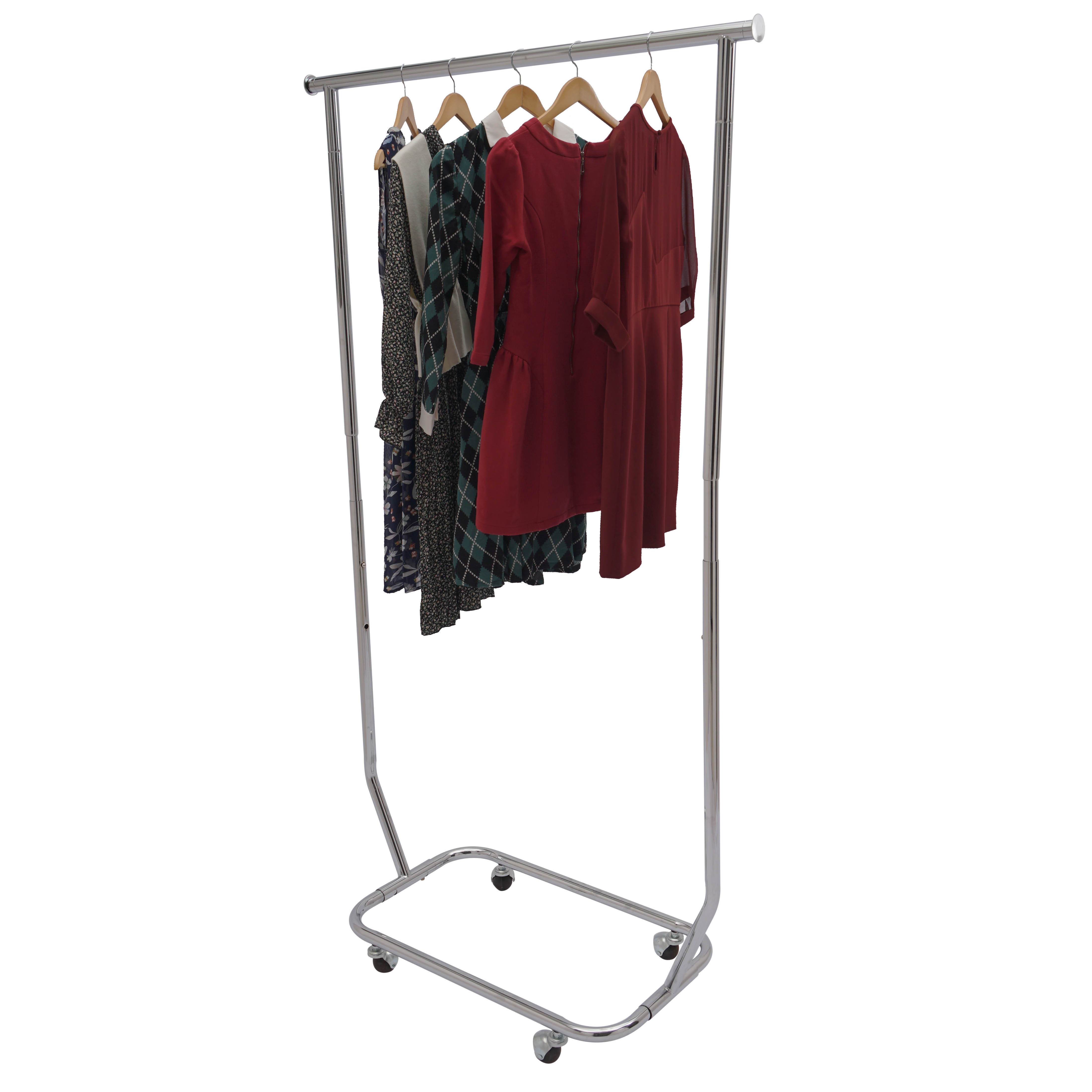 Mini Clothing Rack Single Golden Commercial Garment Rack