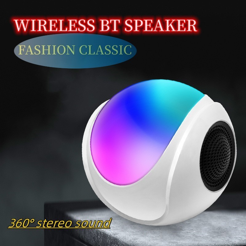 Best Selling Travel Party Loudspeaker Hifi Bass Subwoofer With AUX Audio FM U Disk RGB Lights Blue Portable Wireless Speaker