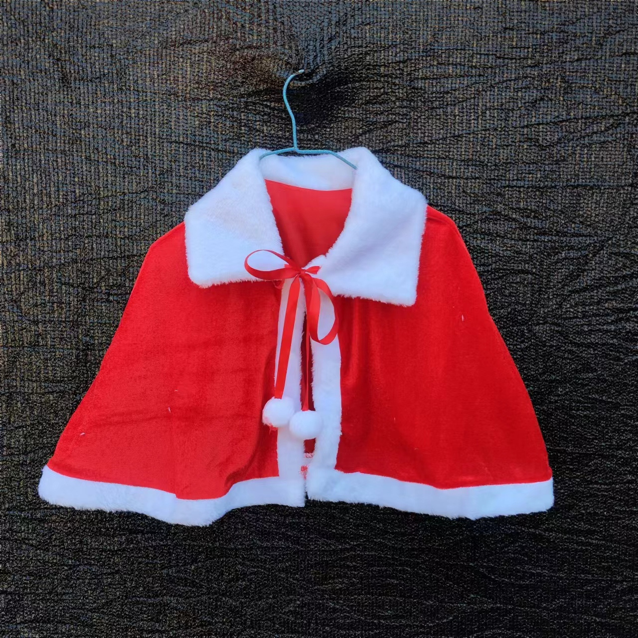 Factory directory kid velvet red Christmas cape baby kids Santa claus costume