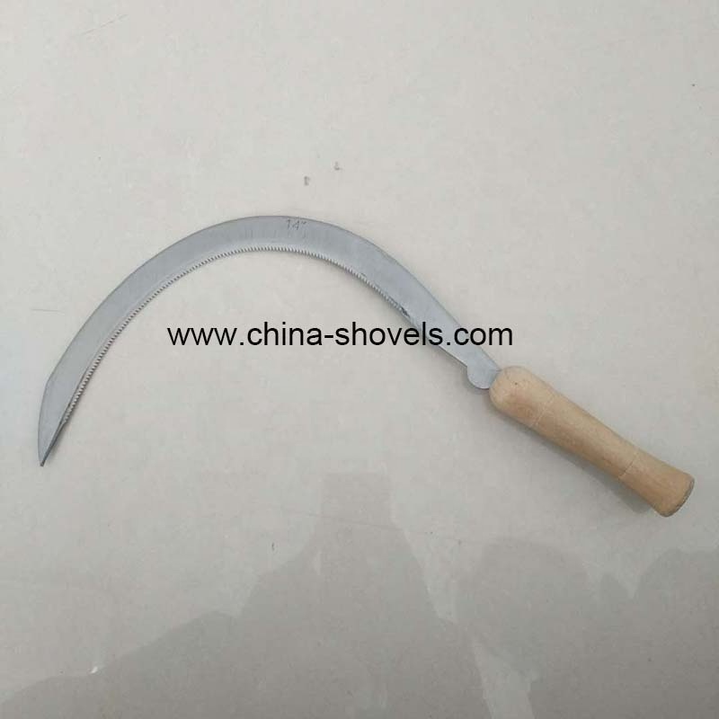 SI 202 B. COCK brand steel garden farming agriculture  sickle with wooden handle