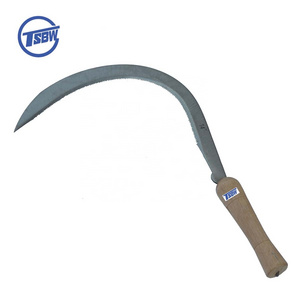 SI 202 B. COCK brand steel garden farming agriculture  sickle with wooden handle