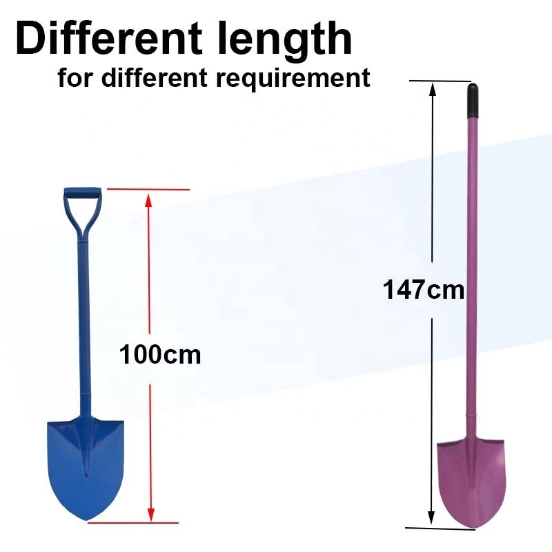 S503 elephant brand heavy duty all kinds of garden farming flat garden pointed steel shovel