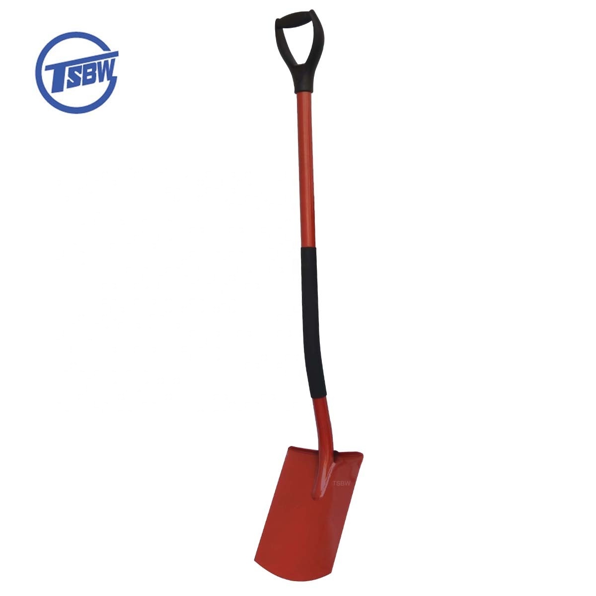 European type carbon steel after sharpen edge garden farming digging bent handle metal spade shovel