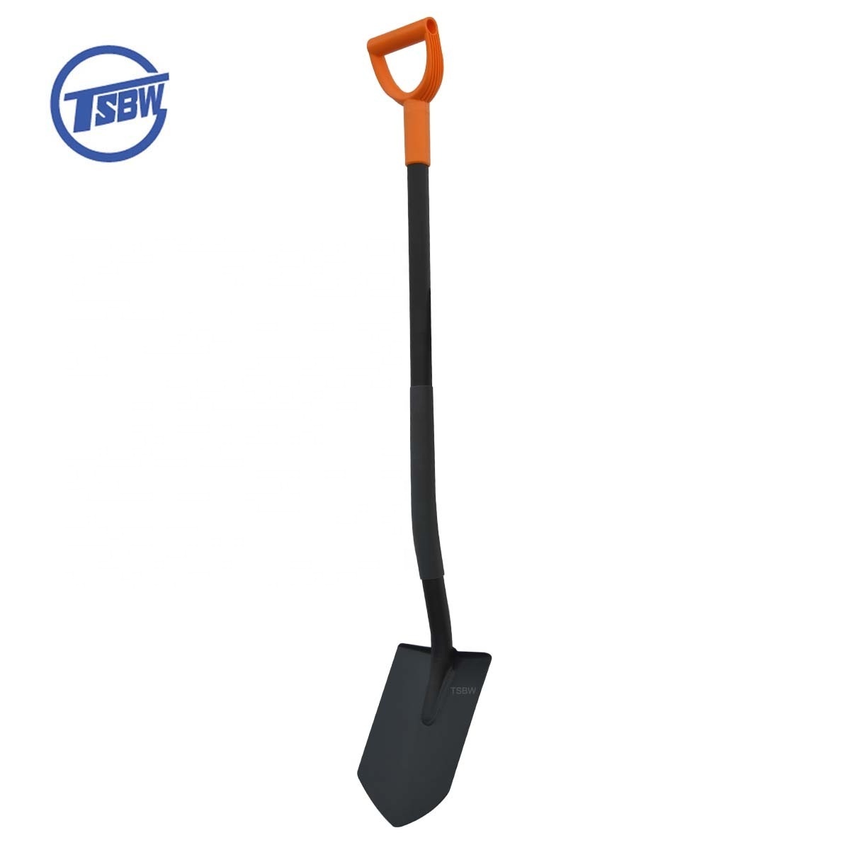 European type carbon steel after sharpen edge garden farming digging bent handle metal spade shovel