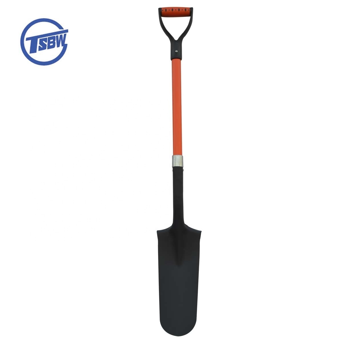 Factory Wholesale fiberglass handle Carbon Steel Metal Spade Garden Farming trenching Shovel