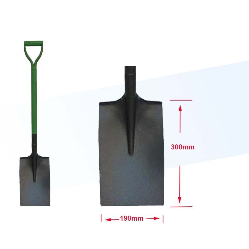 1.4kg S512  all kinds of garden farming flat garden square mouth steel spade with handle