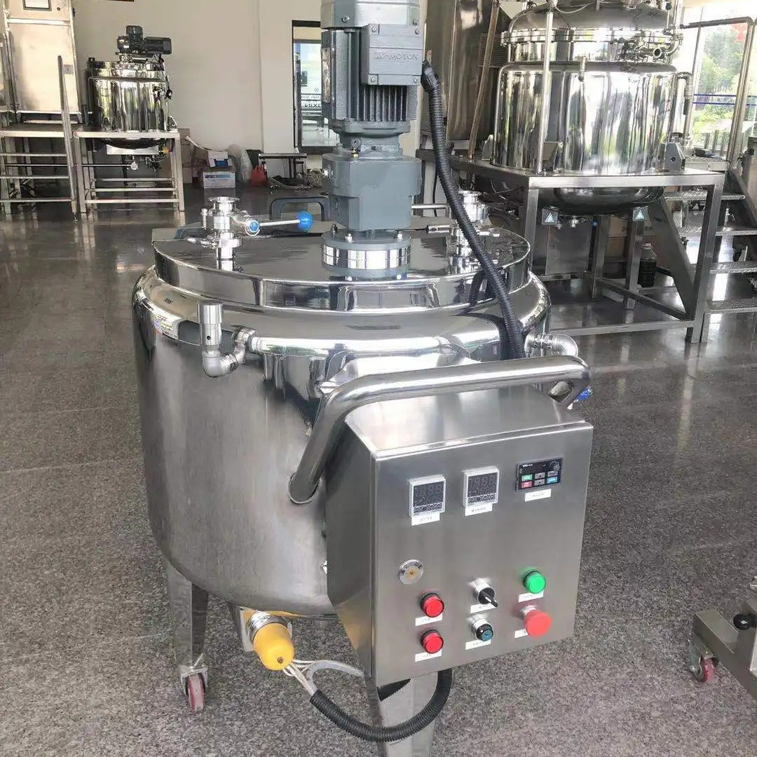 500L 1000L Stainless steel Tank with agitator homogenizer mixer Tank with jacket electric heating Stainless steel mixing Tank