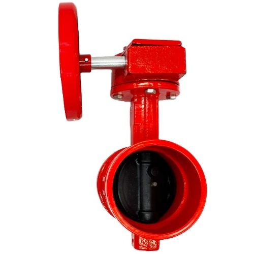 hot selling factory manufacture ductile iron vacuum clamp worm gear fire signal butterfly valve