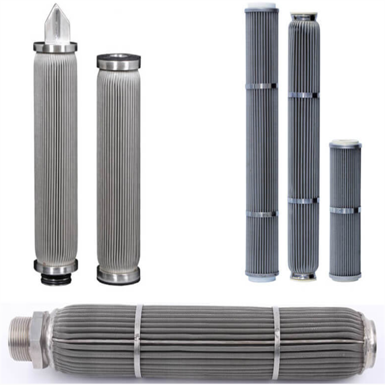 Pleated filter cartridge /stainless steel 5 micron cartridge filter