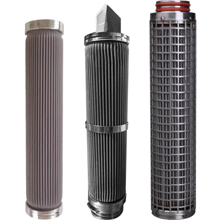 China 10 inch 0.5 2 5 20 200 micron pleated stainless steel filter cartridge