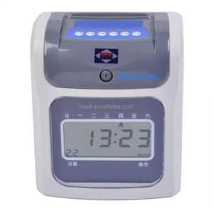 biometric date time stamp attendance machine with free time card S-960