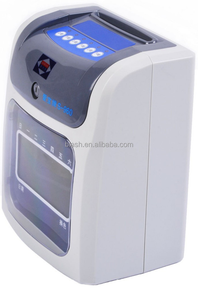 biometric date time stamp attendance machine with free time card S-960