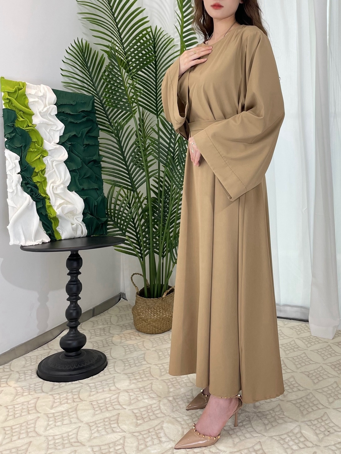 Bicomfort 2024 Wholesale High Quality Maxi Long chiffon Sleeve Middle East Arabic Islamic Clothing Robe Women Modest Abaya