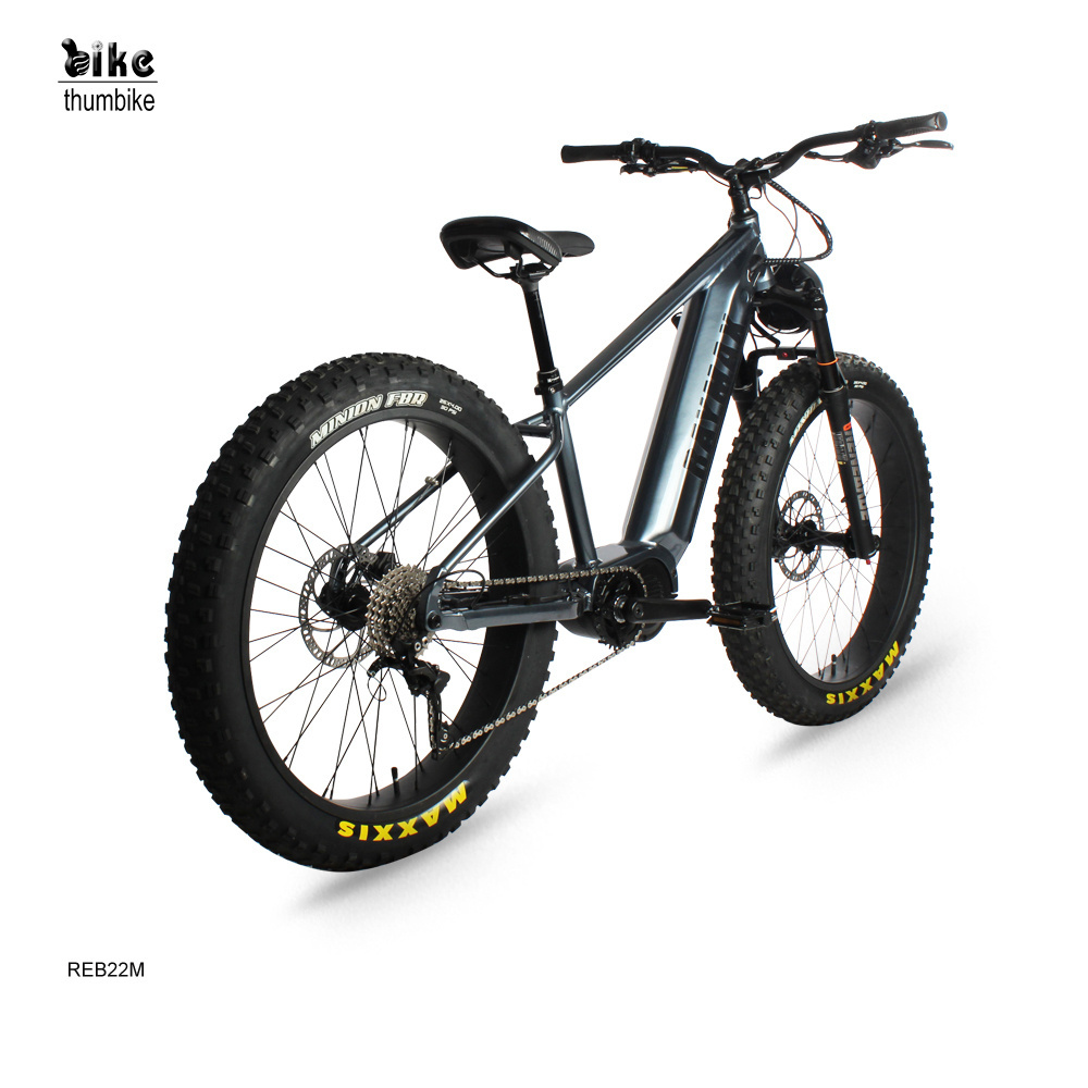 snow ebike electric bicycle big power fat tire e bike Bafang mid-drive motor 48V large battery