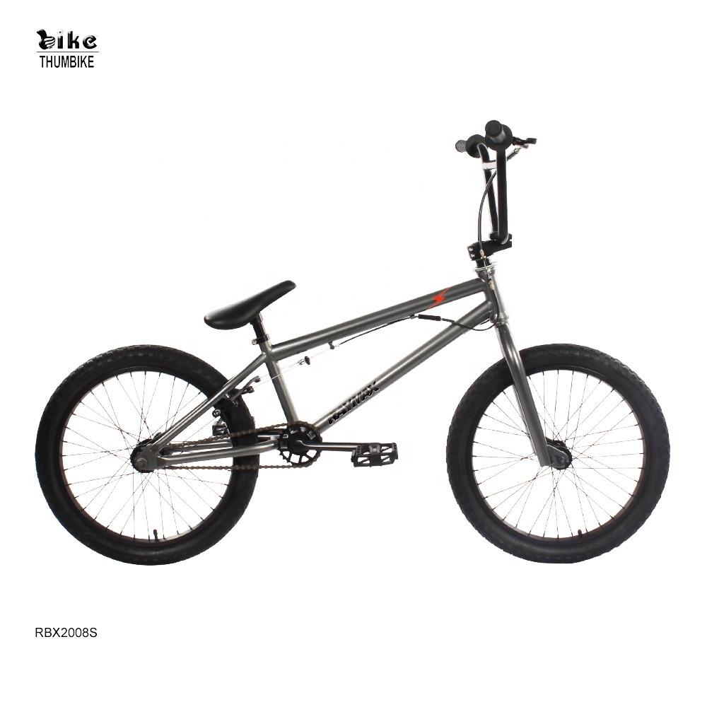 20 Inch Hi-Ten Steel Freestyle BMX Bike Single Speed Stunt Bicycle V Brakes Ordinary Pedal Dirt Jump Aluminum Fork Street Riding