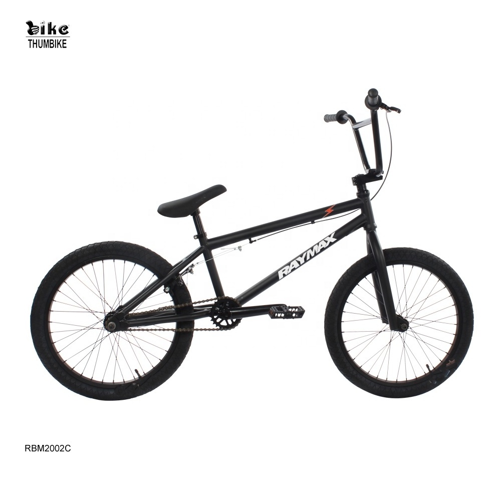 20 Inch Hi-Ten Steel Freestyle BMX Bike Single Speed Stunt Bicycle V Brakes Ordinary Pedal Dirt Jump Aluminum Fork Street Riding