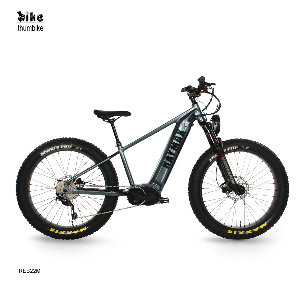 snow ebike electric bicycle big power fat tire e bike Bafang mid-drive motor 48V large battery