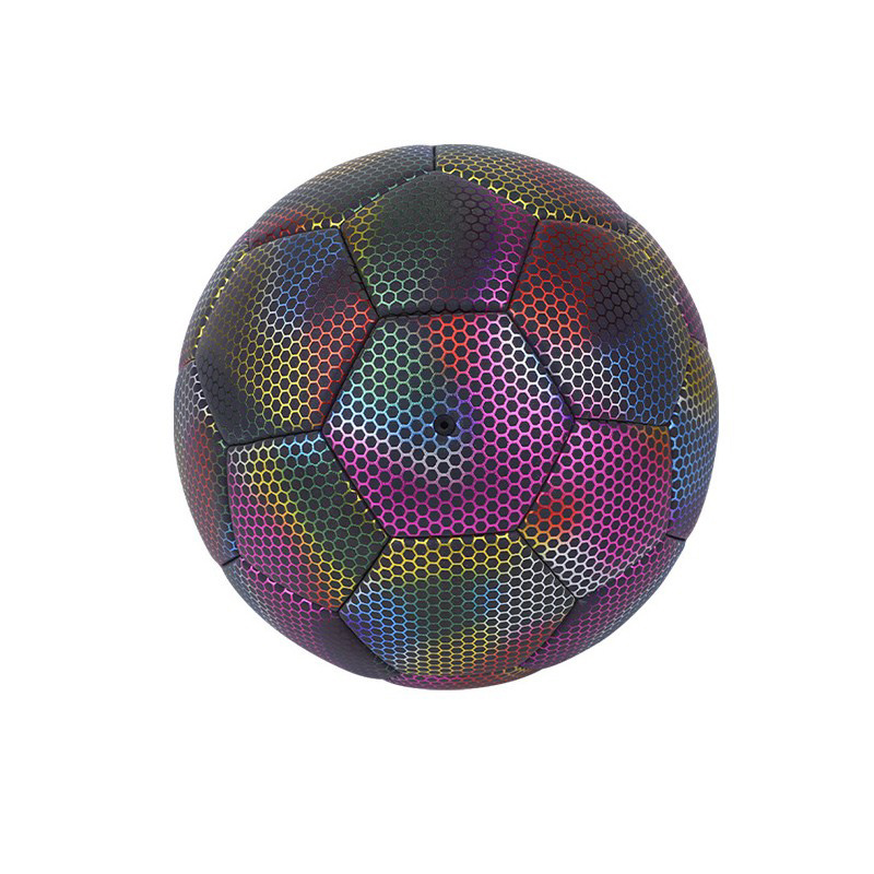 Reflective Soccer Ball Size 5 PU Football Glowing in The Dark Glow Soccer Ball