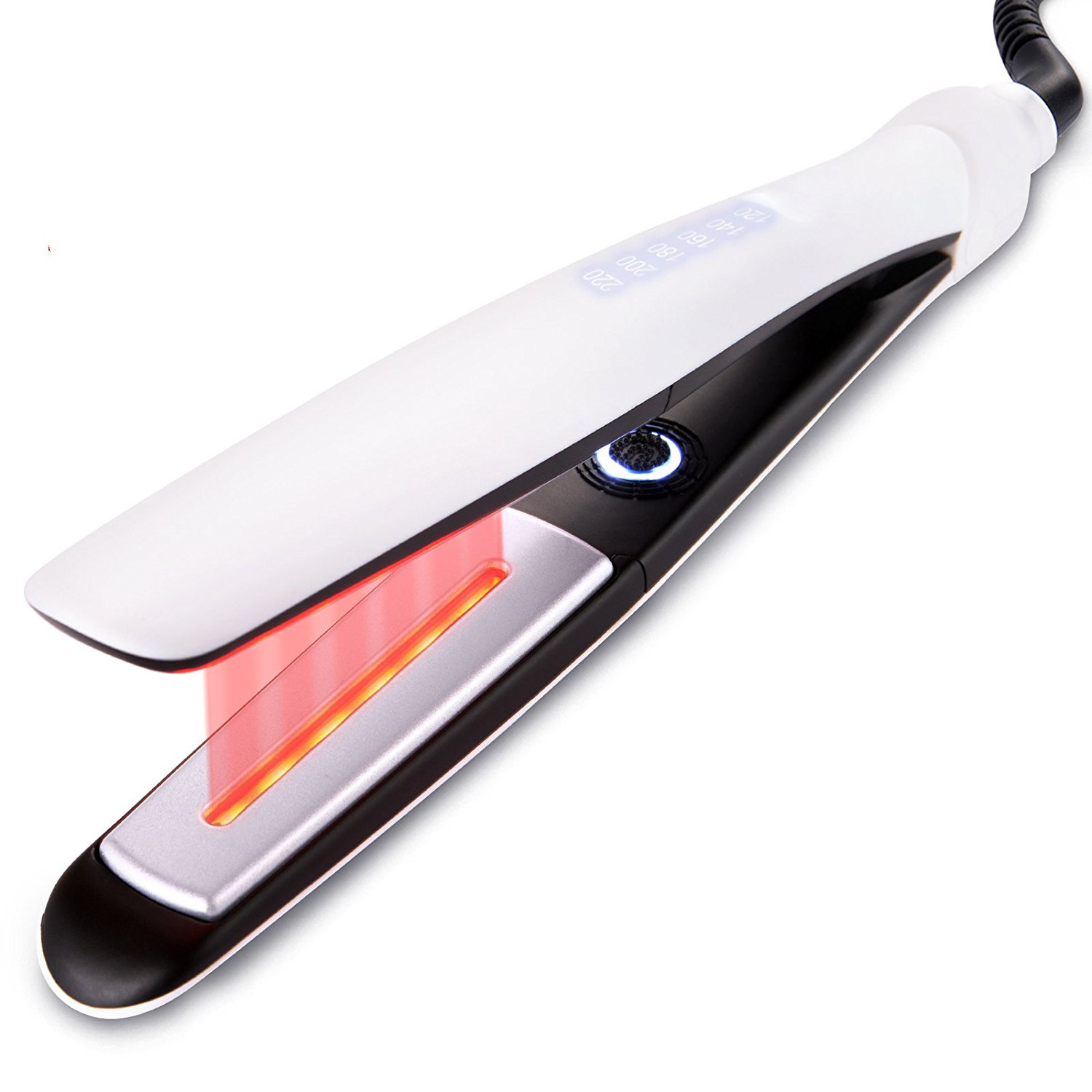 ceramic custom led 450 degrees hair straightener intertek infrared flat iron