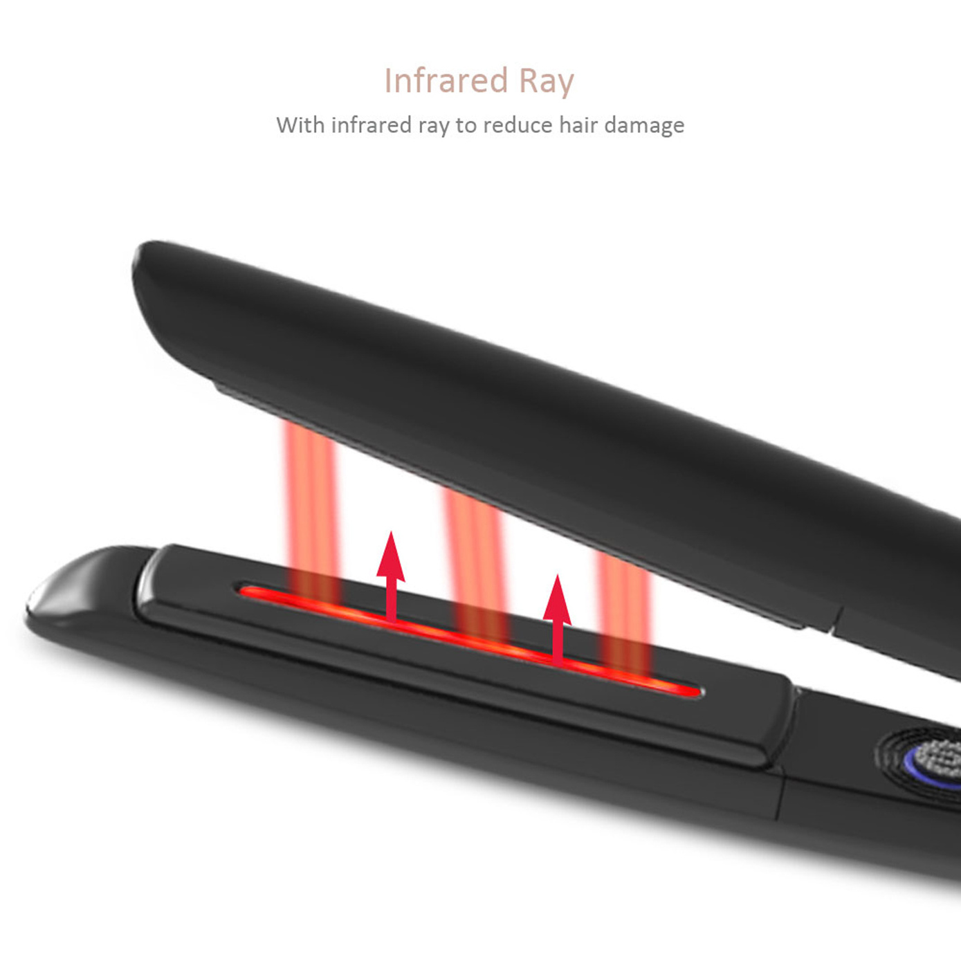 Hot selling LED Infrared hair straightener Professional ceramic coating plate flat iron Hair Straightener