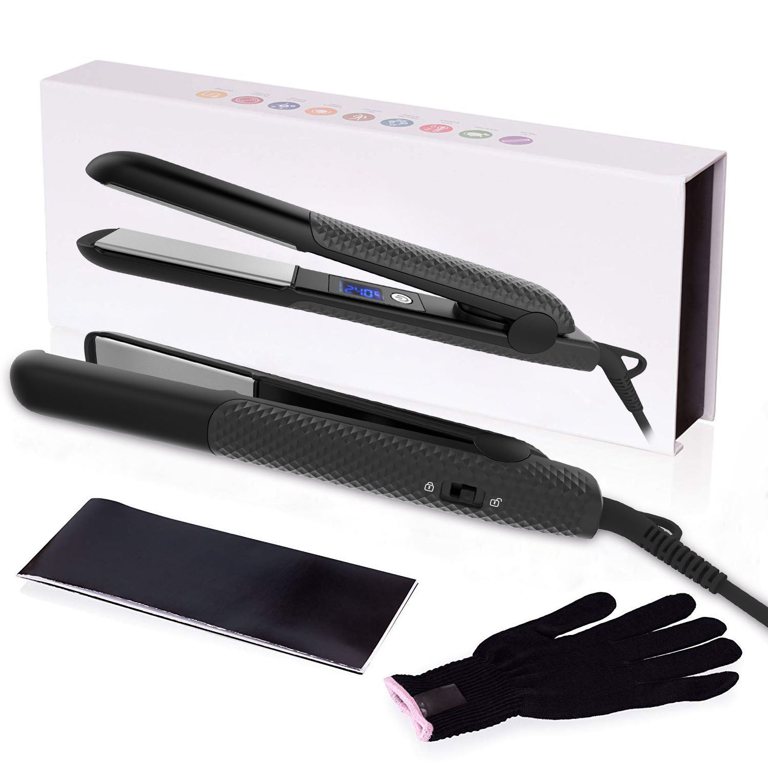 Customized 2 in 1 Curler Wand And Straightener Portable Professional Salon 2 In 1 Negative Ion Hair Straightener Curler