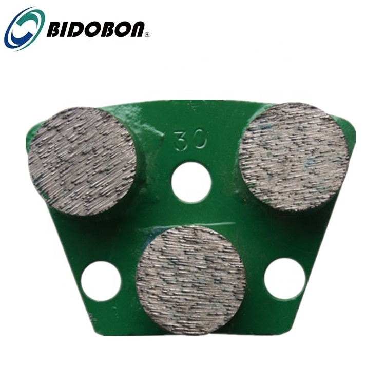 Trapezoid Diamond floor Grinding plate with Double Bar Segments