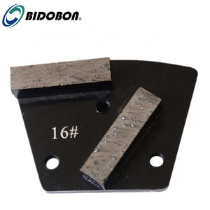 Trapezoid Diamond floor Grinding plate with Double Bar Segments